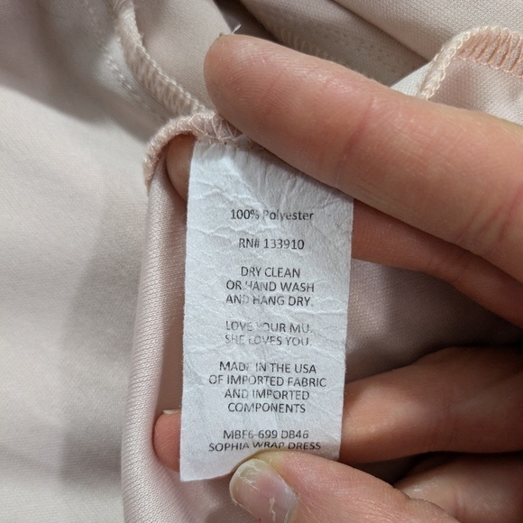 Show Me Your Mumu Light Pink Sophia Wrap Dress Size S - Picture 4 of 4